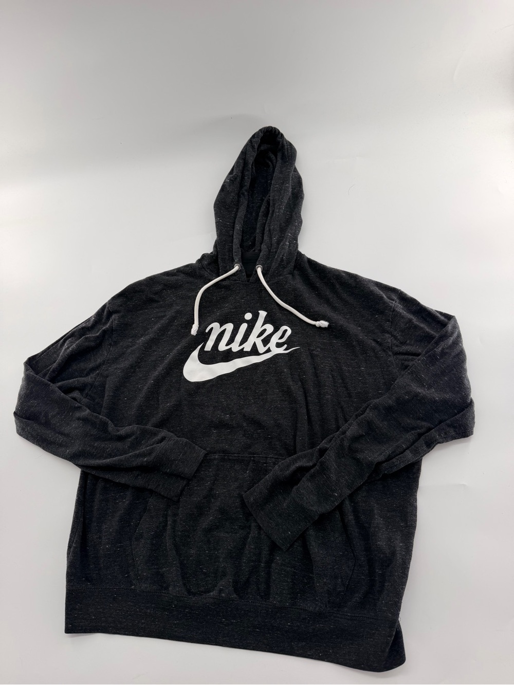 Nike Gym Vintage Style Hoodie Sweatshirt Lightweight Dark Grey Women’s Large